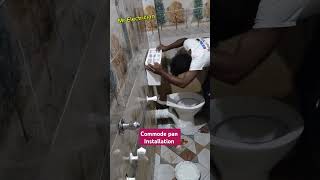 HOW TO INSTALL PTRAP COMMODE AND FLUSH MEASUREMENT SYSTEM plumbing viral shortvideos foryou [upl. by Limhaj]