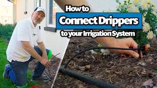 How to Connect Drip Emitters to Your Irrigation System with 14 inch Micro Tubing [upl. by Audrie60]