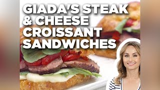 Giada De Laurentiis Parisian Steak and Cheese Croissant Sandwiches  Giada At Home  Food Network [upl. by Erlina808]