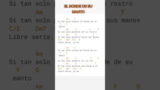 tutorial acordes si tan solo tocaré el borde de su manto  pianotutorial piano music viral [upl. by Jone]