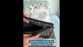 Christian Dior Montaigne Pouch To Sling Bag montaignepouch christiandiorpouch [upl. by Bekelja]