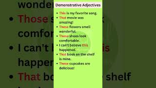 Demonstrative Adjectives in English Grammar shorts [upl. by Aicinad]