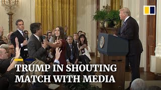 Donald Trump clashes with media at chaotic midterm election press conference [upl. by Suivatnod]