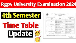 Rgpv 4th semester time table related video 📷🥳jaldi dekho [upl. by Etezzil]