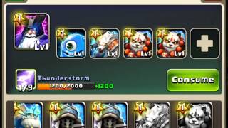 Castle Clash  9999 EPIC Rolling for Legendary Heroes [upl. by Enilreug]