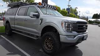 2021 ford f150 powerboost hybrid overland build Ikamper Rooftop tent RSI Smartcap BDS lift bed setup [upl. by Olleina]