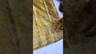 Premium quality pure kanchipattu tissue edge to edge goldish floral brocade designs ✨Silk mark [upl. by Meakem]