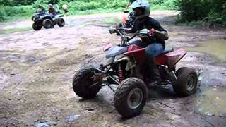 2010 Polaris Outlaw 525 IRS quotMuddy Hillquot [upl. by Cressler219]