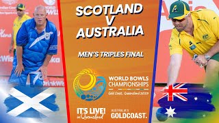 2023 World Bowls Championships – Men’s Triples Final Scotland v Australia [upl. by Ynnad]