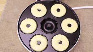 Bestron Donut Maker  For Making 7 Small Donuts  NonStick Coating  700W [upl. by Mulligan453]