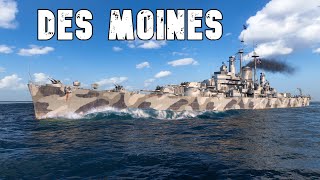 World of WarShips Des Moines  4 Kills 296K Damage [upl. by Cornwall]