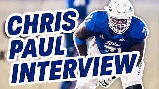 Tulsa Offensive Lineman Chris Paul  NFL Draft Prospect Interview [upl. by Zolly]