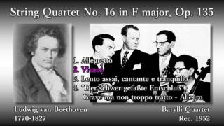 Beethoven String Quartet No 16 BarylliQ 1952 ベートーヴェン 弦楽四重奏曲第16番 バリリ四重奏団 [upl. by Suravart428]