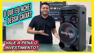 DESEMBALANDO caixa de som amplificada AIWA AWS T1W 02 O QUE FALTOU NESSE MODELO [upl. by Zeidman765]