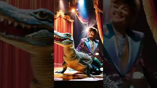 A woman performs a morph with crocodile on AGT americagottalent magic [upl. by Conger]