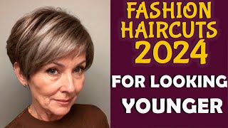 FASHION Short Haircuts 2024 For OLDER WOMEN 50 60 70 [upl. by Kingdon]