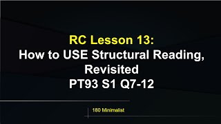 Using Structural Reading to Conquer Dense Text  LSAT Reading Comprehension Lesson 12 [upl. by Vod]