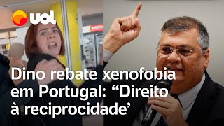 Flávio Dino ironiza portuguesa após caso de xenofobia contra brasileira Devolvam o ouro [upl. by Anilys909]