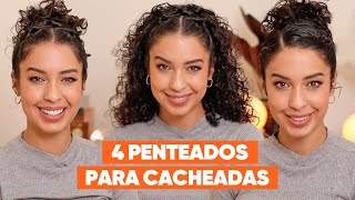 4 PENTEADOS FÁCIES PRA CABELO CACHEADO  MEUS FAVORITOS  JULIANA LOUISE [upl. by Scrivings371]