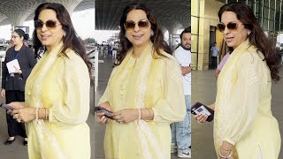 Juhi Chawla Spotted At Mumbai Airport [upl. by Tinya]