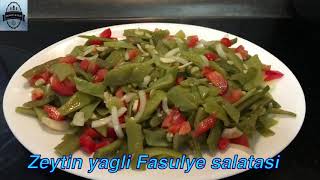 Zeytin yagli taze Fasulye salatasiFasulye salatasi nasil yapilir [upl. by Cut479]