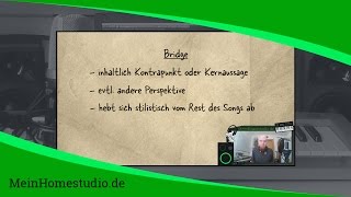 Worauf sollte ich beim Bridge Schreiben achten  MeinHomestudiode  Songtext Schreiben [upl. by Ferna829]