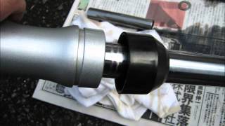 Suzuki GN125H フロントフォークオイル交換  Front fork oil change [upl. by Gievlos]