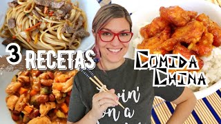 3 Recetas COMIDA CHINA Fáciles de Preparar [upl. by Relyc678]