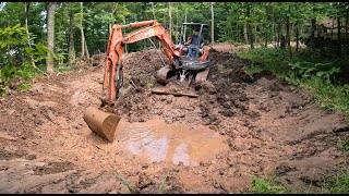 Welding an excavator bucket and digging pond [upl. by Melone356]