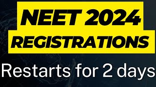 NTA NEET UG 2024 Registrations Restarts for 2 Days  NEET postponed  neet2024 nta mbbs [upl. by Petuu687]