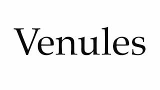 How to Pronounce Venules [upl. by Gert]