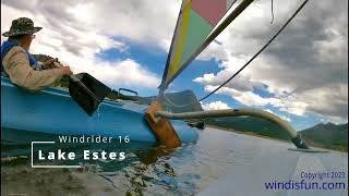 Windrider 16 Trimaran on Lake Estes 2023 Thunderstorm Rolled In [upl. by Erusaert]