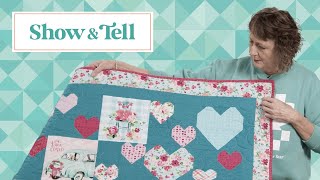 Missouri Star Show amp Tell Teresas Confetti Hearts and Fat Quarter Challenge Projects [upl. by Eema103]