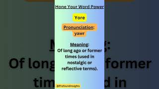 Yore shorts trending new word hone your word power [upl. by Gemoets577]