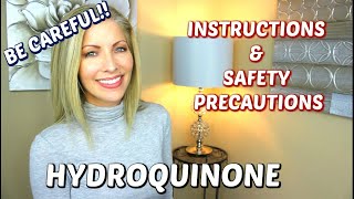 Hydroquinone to Lighten Skin  Be Careful  Instructions and Safety Precautions [upl. by Akimas]