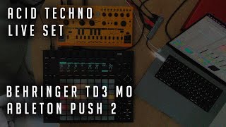 Behringer TD 3  MO  Ableton Push 2  Acid Techno Live Set [upl. by Ramu]