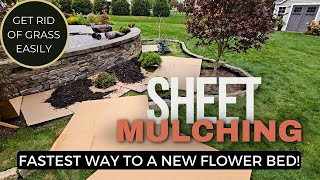 No Dig Gardening Method DIY How To Create a New Flower Bed or Garden Bed with Sheet Mulching [upl. by Irotal]