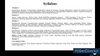 Information Theory and Coding 18EC54  Overview [upl. by Bartholomeo205]