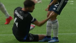 BIZARRE RED CARD KNEE PUNCH results in a Penalty Kick [upl. by Suzy]