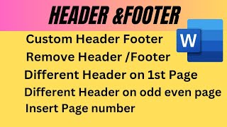 How to Insert Headers and Footers on Specific Pages in Microsoft Word PC amp Mac [upl. by Selegna]