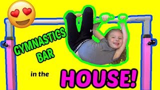 KAIA got a GYMNASTICS BAR for the HOUSE BUILDING and SNACKING The TOYTASTIC Sisters FAMILY VLOG [upl. by Droflim56]