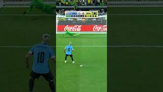 FULL Penalty Shootout in Uruguay vs Brazil 🤯 soccer copa uruguay [upl. by Pomcroy]