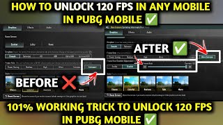 HOW TO UNLOCK 120FPS IN ANY MOBILE IN PUBG ✅ 120FPS NOT SHOWING IN PUBG  HOW TO GET ULTRA EXTREME [upl. by Grati]