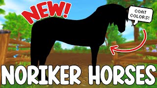 NEW NORIKER HORSE BREED ALL COAT COLORS amp MORE STAR STABLE SPOILERS [upl. by Ydnar]