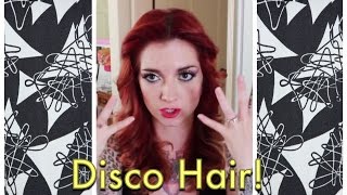 1970s Disco Feathered Vintage Hair Tutorial by CHERRY DOLLFACE [upl. by Llewen]