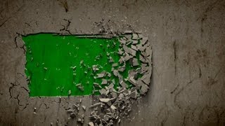 wall collapse B green screen  three different intro effects with sound  free use [upl. by Jazmin]