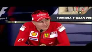 Funny press conference with Kimi Räikkönen  Alonso as TeamMate 🙄 [upl. by Solakcin]