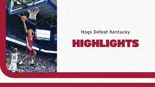 Razorback Basketball Highlights Hogs Defeat Kentucky [upl. by Nanaek755]