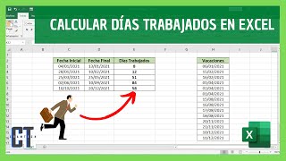 Como calcular los DIAS TRABAJADOS en EXCEL [upl. by Lanford]