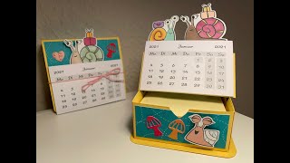 Tutorial Kleiner Kalender mit Zettelbox Schneckenpost neuer Minikatalog 2021 [upl. by Gitlow]